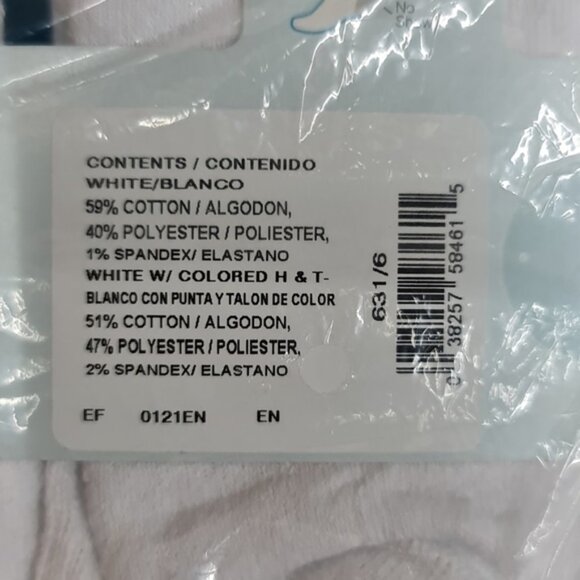 Hanes Kids Girls Crew Socks 6-Pack - Picture 7 of 7